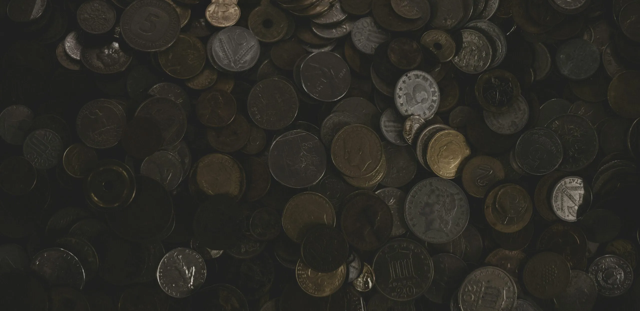 assorted-color-shape-and-denomination coin lot