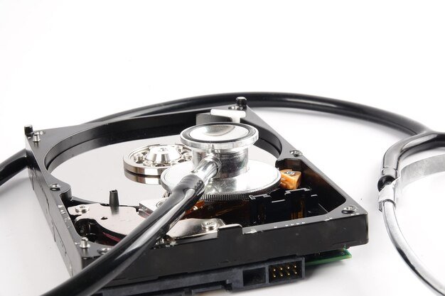 High angle view of machine