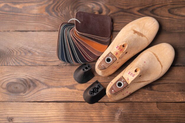 High angle view of shoes on table