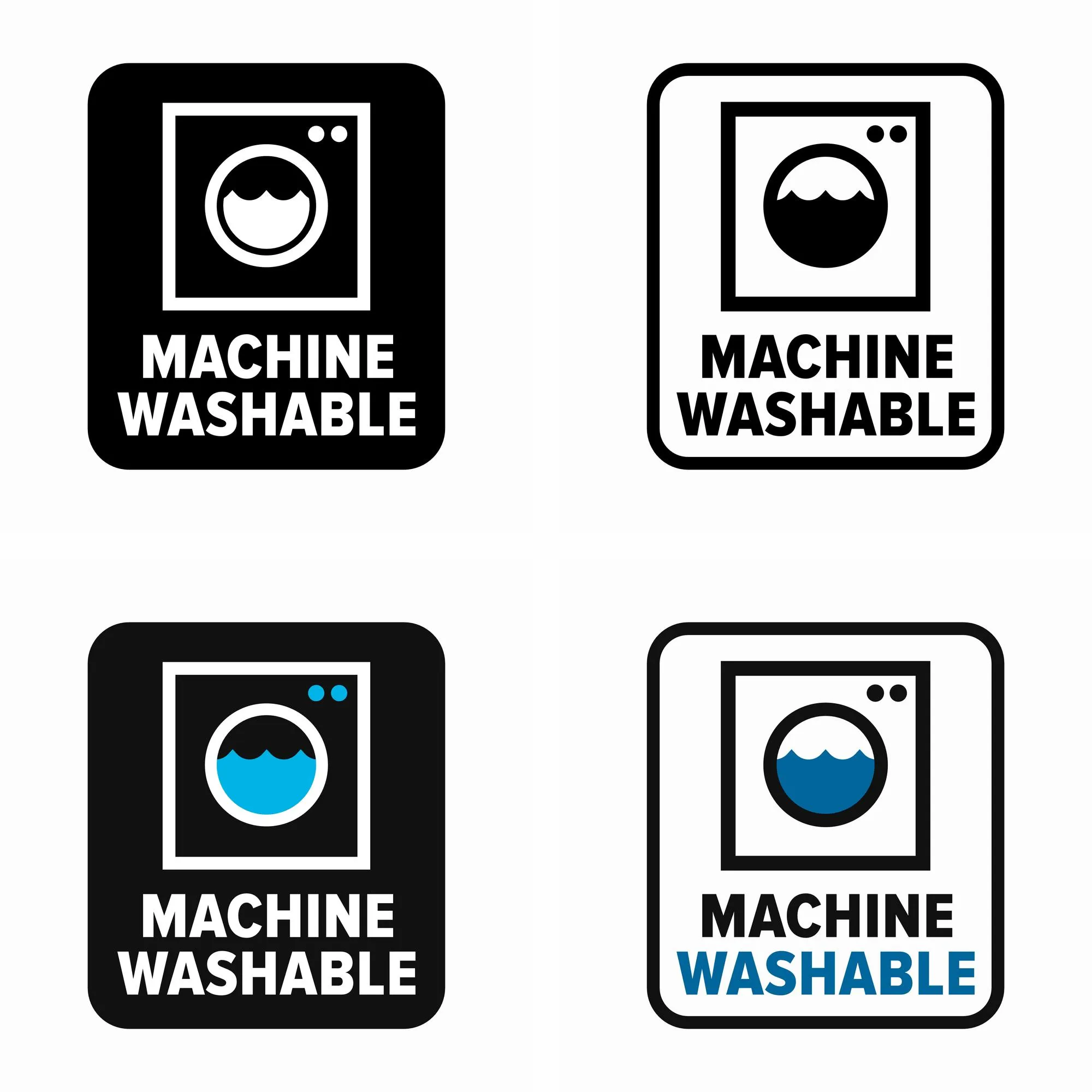 Machine washable materials without damage