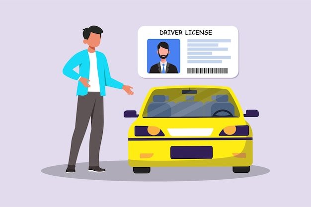 Safety and transport concept Colored flat vector illustration isolated