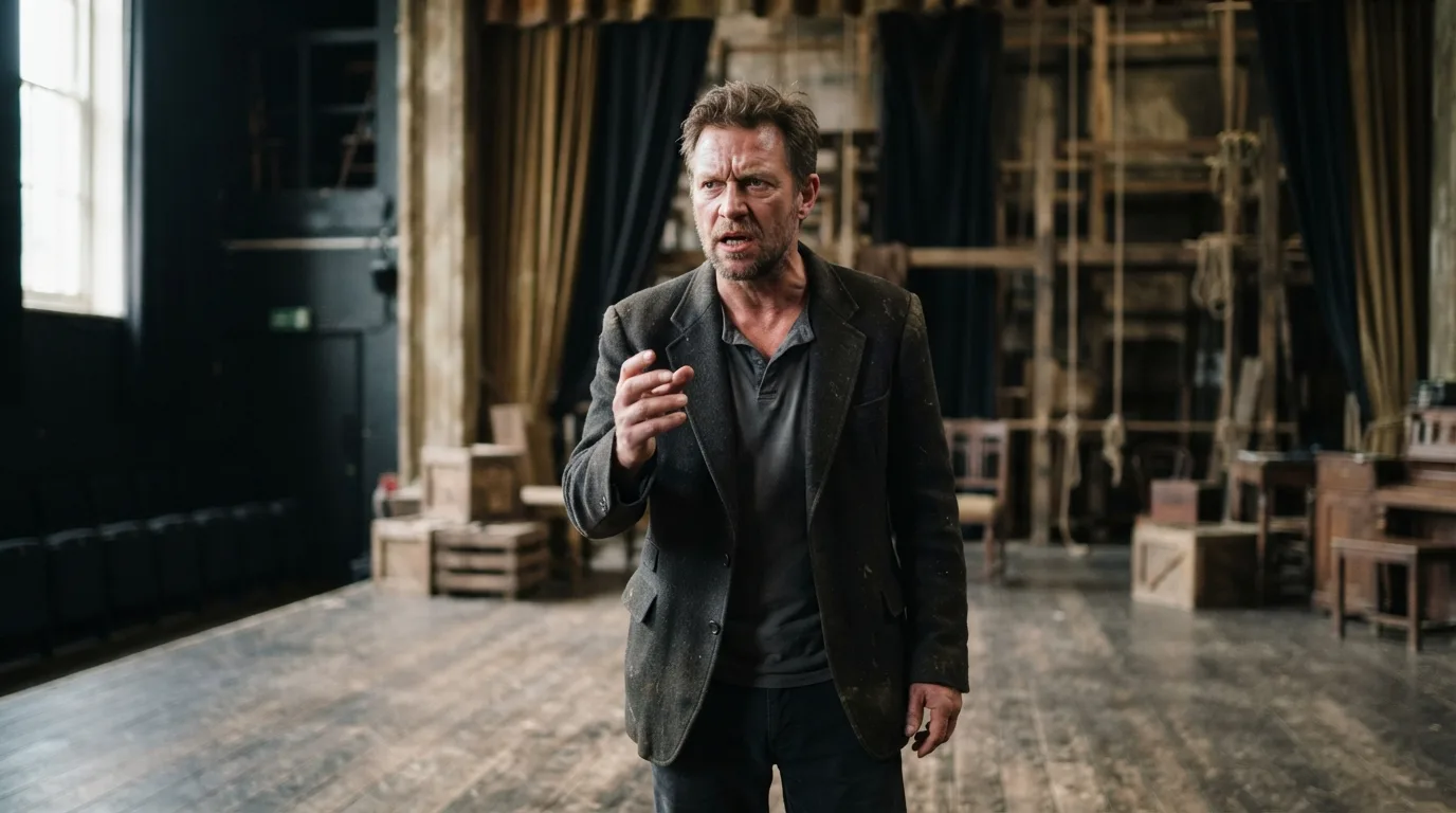 an actor on stage in a theatre