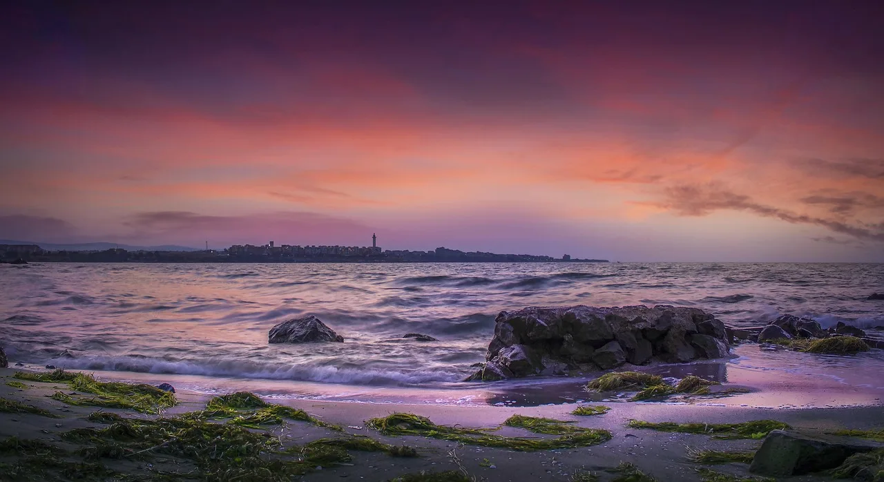summer, beach, sunrise, niebo, water, wave, sea, ocean, holiday, podróże, nature, landscape, sun, morning, seascape, rock, sand, relax, colors, nature, nature, nature, nature, nature, sun, relax, relax, relax