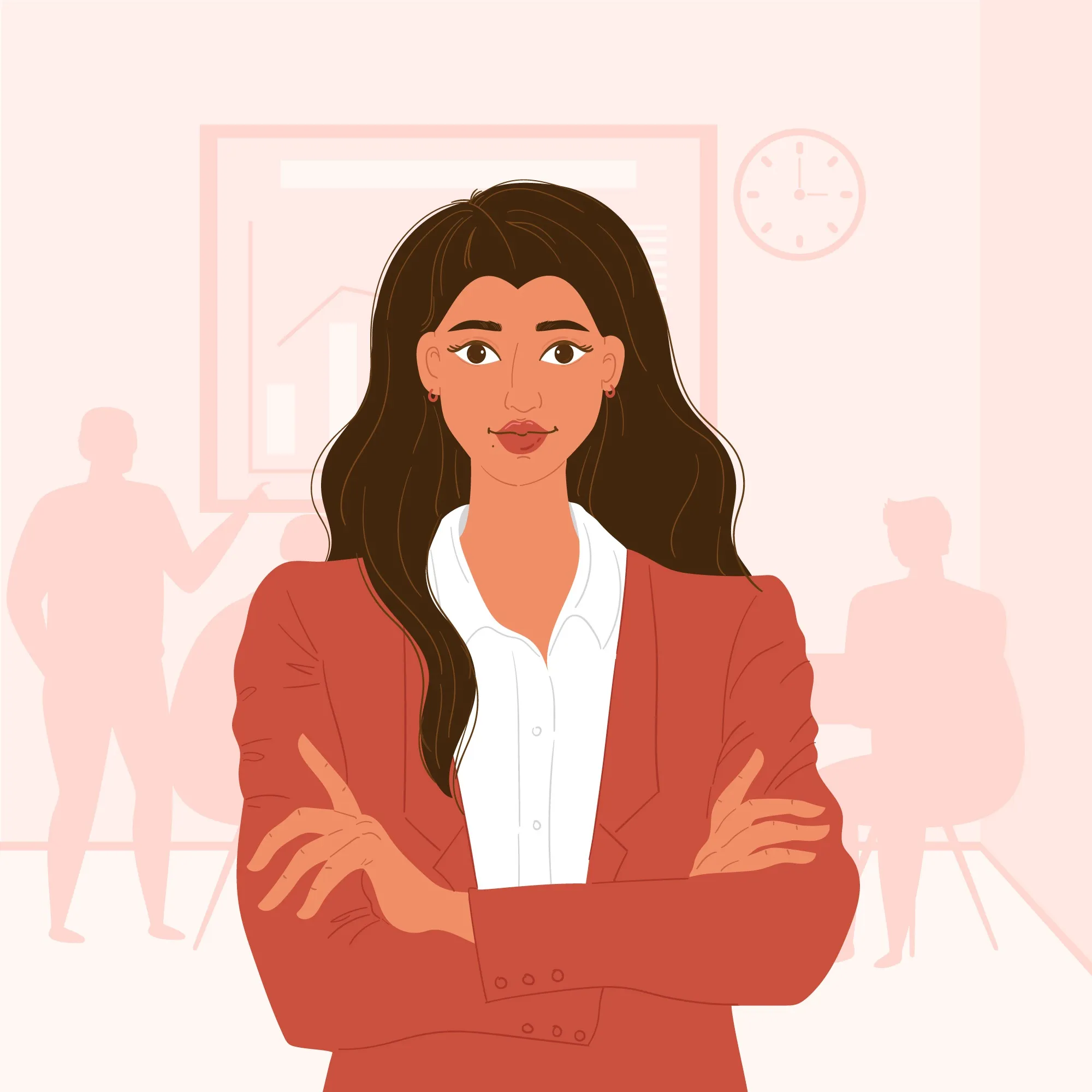 Hand drawn iranian women illustration