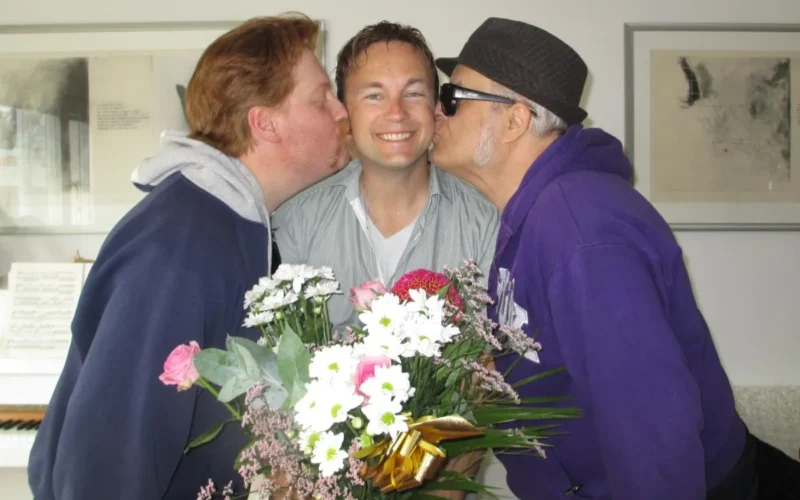 Emil Eikner, Jens O. Z. Ehrs & Jacob Truedson Demitz on Ehrs's 40th birthdayPlace: Jens & Anna Ehrs Residence, Kista, Sweden