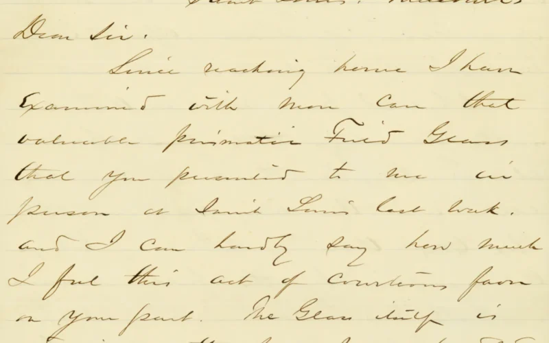 Gives gratitude for the gift of the field glasses, and states his desire to see Eads' model of a new gun carriage.Title: Letter signed W.T. Sherman, Headquarters Army of the United States, Washington, D.C., to James B. Eads, Saint Louis, Missouri, July 9, 1869