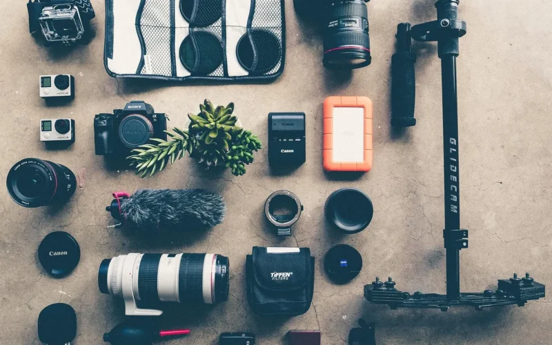 akcesoria, kamery, kanon, obiektyw, fotografia, stock sprzęt