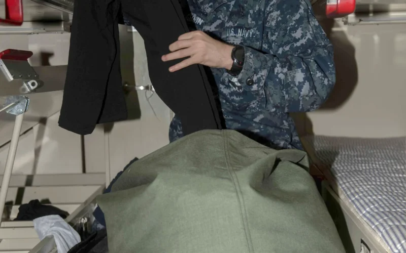 170720-N-TU932-010 BREMERTON, Wash. (July 20, 2017) Aviation Boatswain's Mate (Fuel) Airman Recruit Connor Laughlin, from Shreveport, Louisiana, unpacks his seabag in one of USS John C. Stennis' (CVN 74) berthings during crew move-aboard. Crew living spaces and ship services such as the barber shop, coffee shop, ship’s store and galleys are returning for crew use for the first time since closing at the beginning of PIA. John C. Stennis is conducting a planned incremental availability (PIA) at Puget Sound Naval Shipyard and Intermediate Maintenance Facility, during which the ship is undergoing scheduled maintenance and upgrades. (U.S. Navy photo by Mass Communication Specialist 3rd Class Sierra D. Langdon / Released) Unit: Navy Media Content Services DVIDS Tags: CVN 74; USS John C. Stennis; NMCS; DVIDS Bulk Import