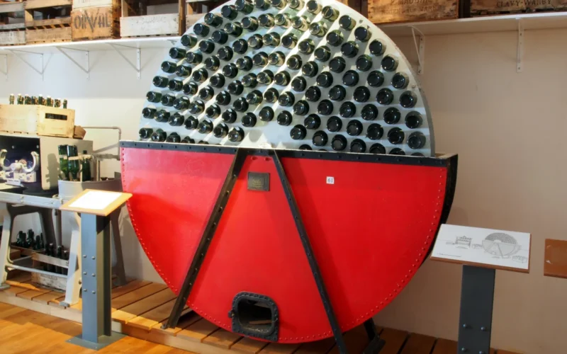 Old bottle washing machine made by CICB (Compagnie Industrielle de Construction de Brasseries, 10 rue La Boetie, Paris).