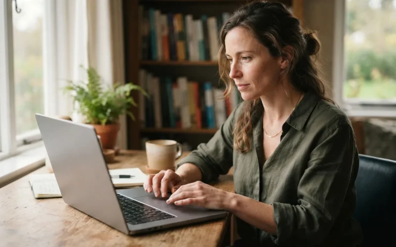 a person using a laptop