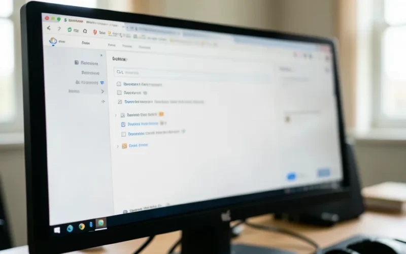 a computer screen showing Chrome settings or cache clearing process