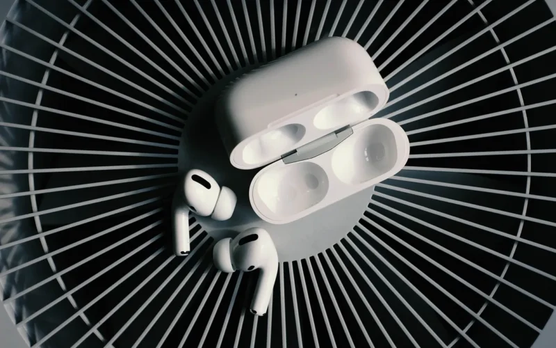 słuchawka, airpods o, biały
