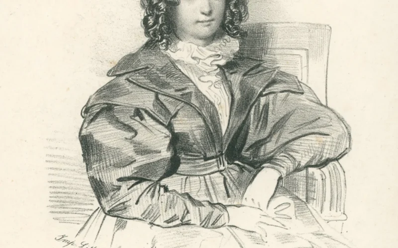 Klementyna Hoffmanowa (born Klementyna Tańska; 1798 – 1845), Polish popular literary writer, translator, editor, and one of Poland's first writers of children's literature. She co-organized and chaired the Patriotic Charity Association. She was the first woman in Poland to support herself from writing and teaching, and considered herself primarily a writer. A lithograph originally published in: Straszewicz J., Les Polonais et les Polonaises de la révolution du 29 novembre 1830, Paris 1832. Below the image there is a facsimile of the autograph.