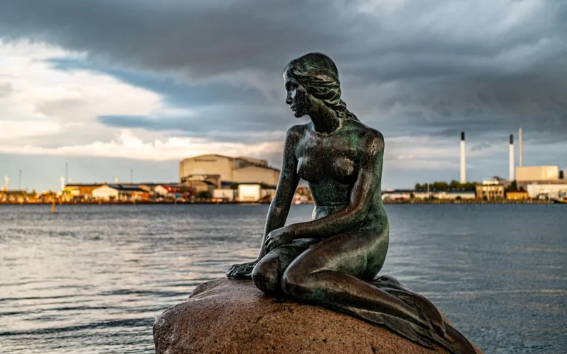 copenhagen, natura, dania, mała syrenka, mermaid statue, statua, morze, pomnik, edvard eriksen